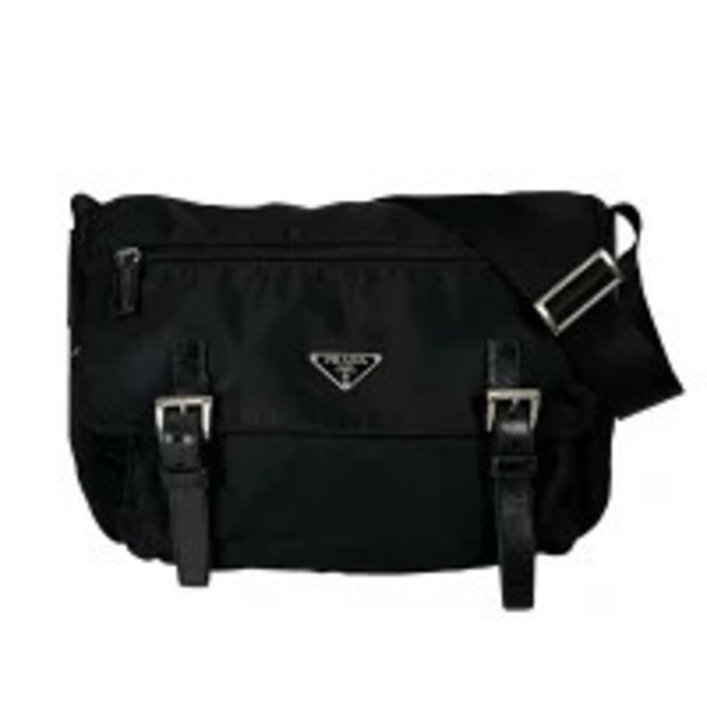Prada Arque Vitello Daino Leather Hobo Shoulder Bag Black